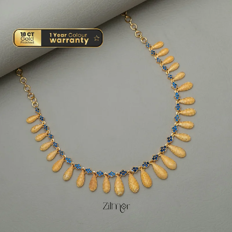 Custom Crystal Necklace-AG101807 - Gold tone Ad Stone Necklace